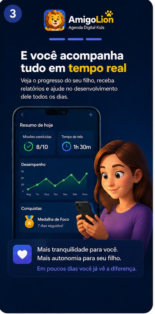App Amigo Lion — Acompanhe em tempo real